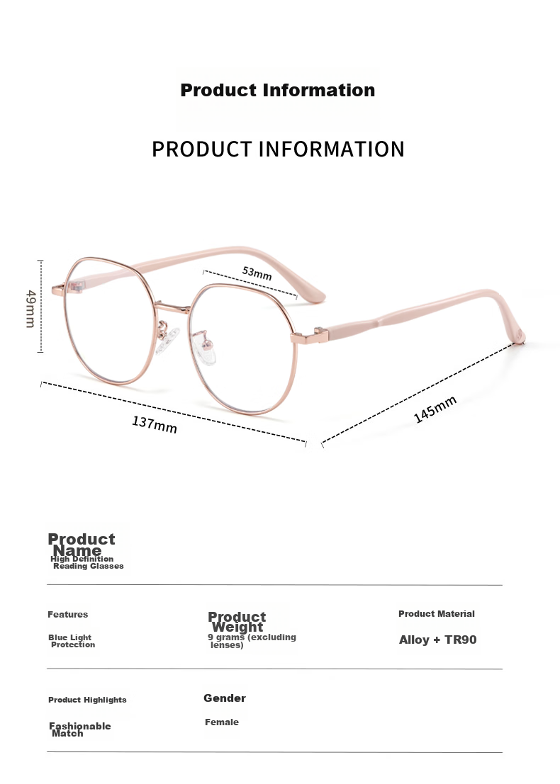 LESCA LUNETIER Reading Glasses for Women, High-End Fashion Resin, Lightweight Anti-Blue Light Fatigue, High-Definition Stylish Presbyopic Glasses for Elderly 13