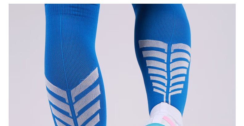 Li-Ning Soccer Socks for Adults, Children And Students, Non-Slip Long Over-Knee Socks with Terry Bottom, Sports Training Socks for Men And Women, Blue, M Size 24