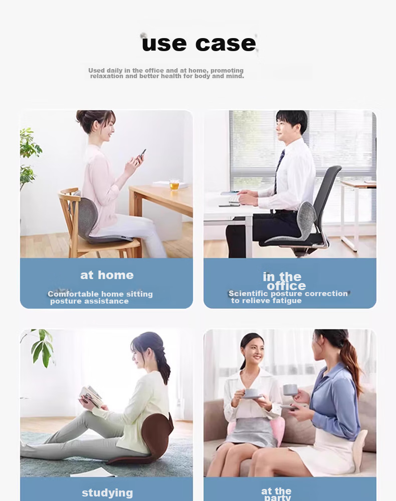 Ali Japanese Petal Lumbar Support Cushion, Office Back Pain Relief, Buttocks Shaping, Integrated Seat Cushion for Posture Correction, Light Pink 9