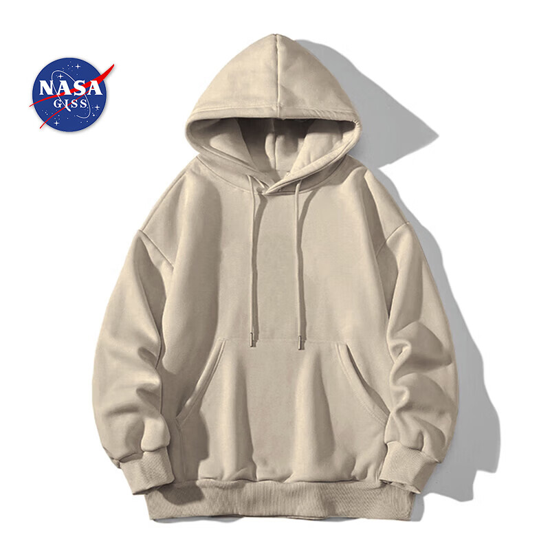 NASA GISS Official Collaboration Hoodie for Men And Teenagers, Trendy Loose-Fit Solid Color Sports Casual Versatile Jacket for Me 6