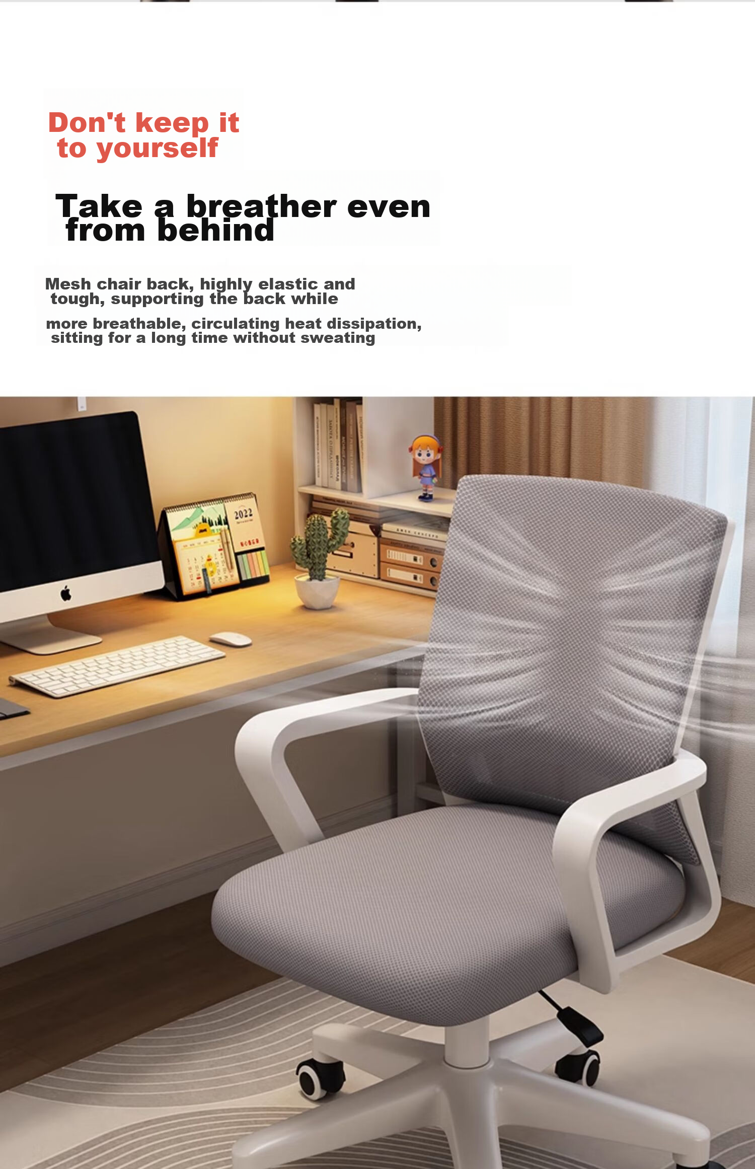 Chibailun Computer Chair, Conference Office Chair, Home Student Study Chair, Dormitory Chair with Backrest, Bow-Shaped Chair, Ergonomic Chair 16