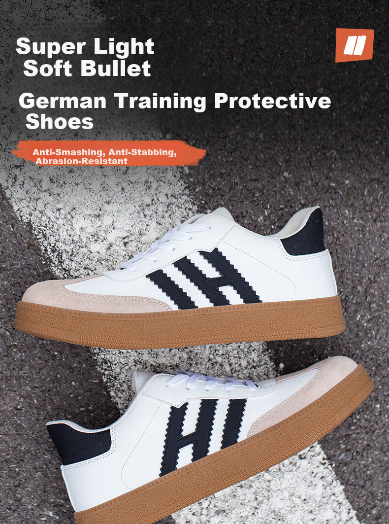 LAOGUANJIA Men's Safety Shoes, Breathable, Odor-Resistant, Steel Toe Cap, Anti-Smashing, Anti-Puncture, Protective Work Shoes, Comfortable And Durable, Size 42 1