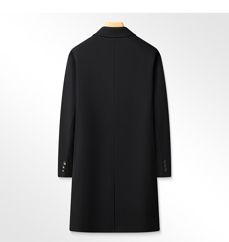 FIRS [Extended Over-Knee] Trench Coat for Men, Spring And Autumn Mid-Length Lapel Executive Overcoat, Business Casual Overcoat for Men's Clothing 5