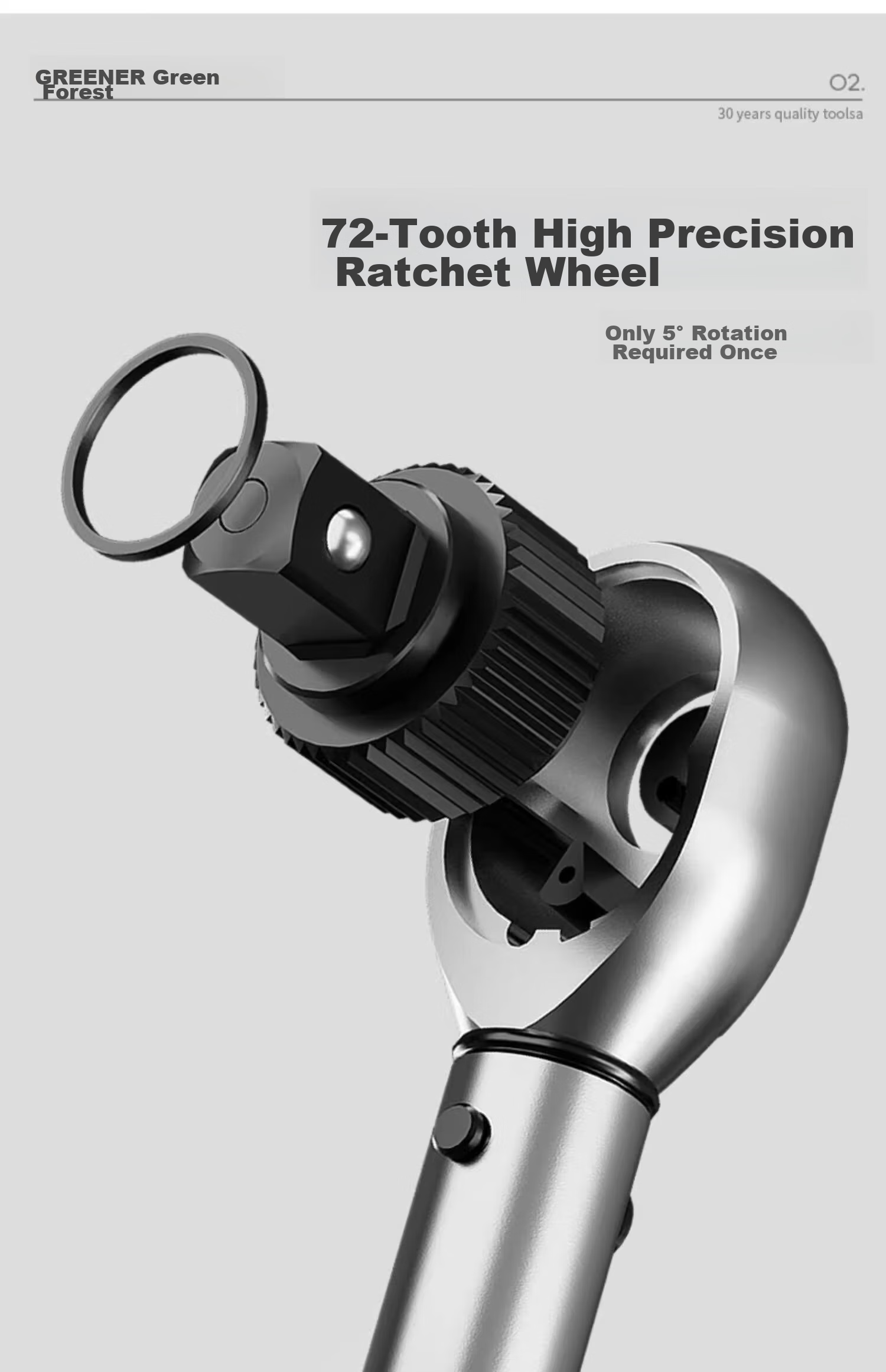 GREENER 1/4 Inch 2.5-30Nm Adjustable Torque Wrench Small Ratchet Set for Home and Road Bike Bicycle 2