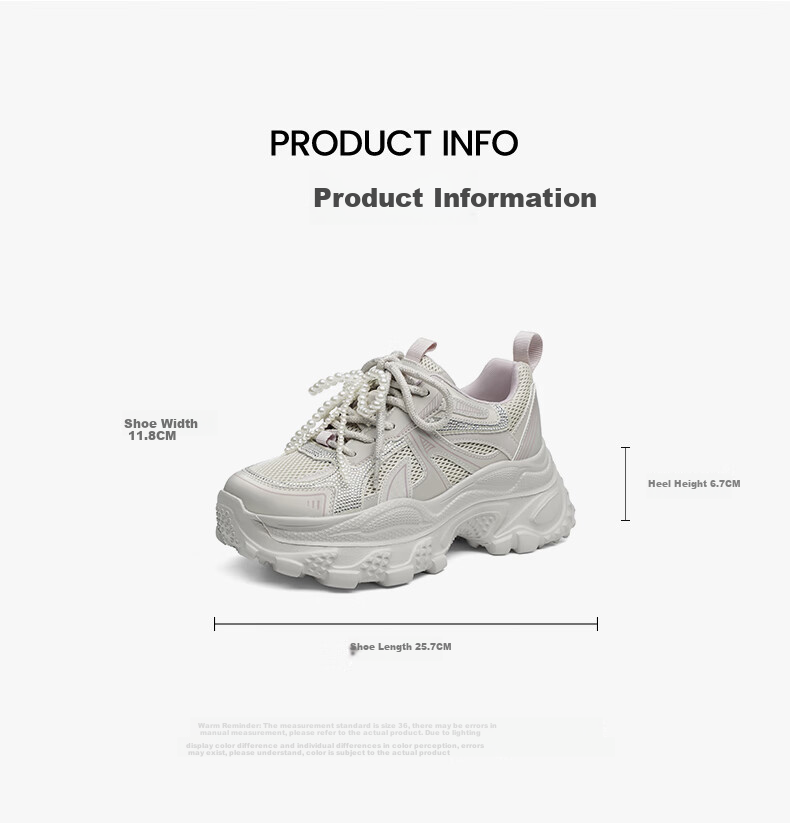 RED DRAGONFLY Chunky Sneakers for Petite Women, Thick-Soled Height-Increasing Mesh Shoes, Lightweight Casual Shoes WTB35258 Gray/Purple 40 2
