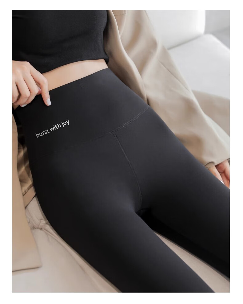 LangSha Shark Leggings for Women, Fleece-Lined, Autumn And Winter Lambswool Base Layer Pants, Tight-Fitting, High-Waisted, Tummy Control, Butt-Lifting, Thick And Warm Pants for Winter Wear 23