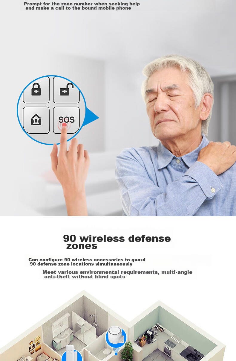 PGST Home Security Alarm System, Anti-Theft Alarm, Infrared Door And Window Remote Alarm Security Device - Standard C 11