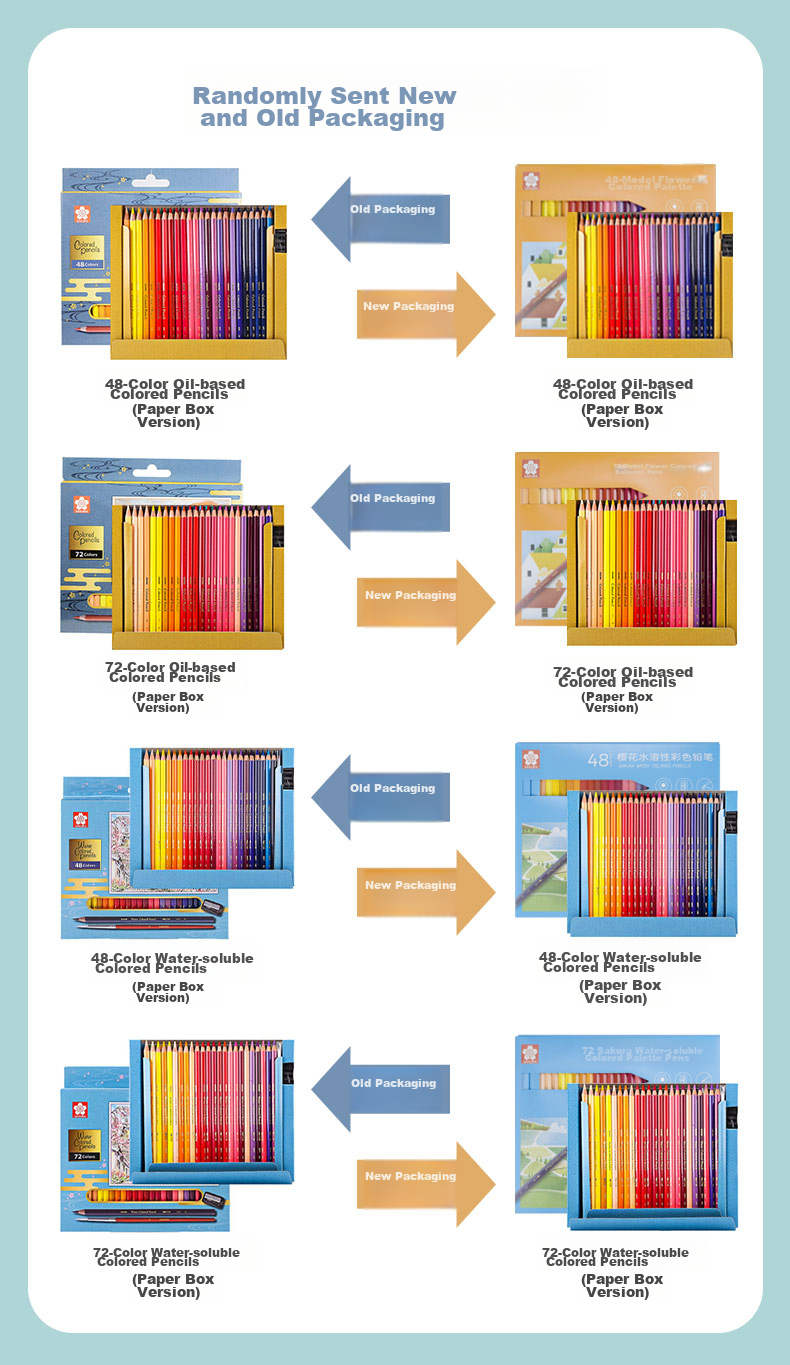 SAKURA [Mid-Autumn Festival Gift] ReCoupy Full Core Non-Wood Colored Pencil Set for Beginners, Drawing Sketching Hand-Drawn Coloring Card Crayon Set Gift 11