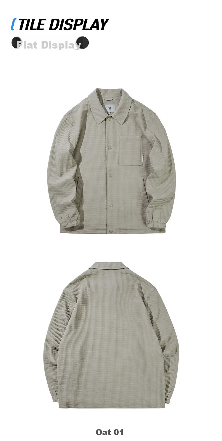 HLA Jacket for Men, POWER YOUNG Series, Lapel Plaid Coat for Men, Autumn Season, Chinese New Year 11