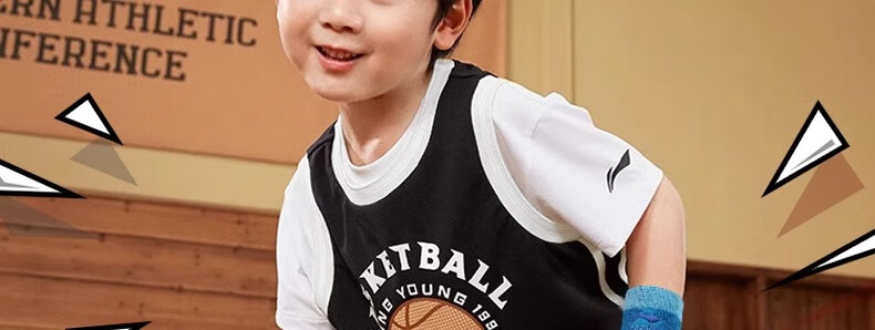 Li-Ning Children's Wristband, Specialized Sports Sweat-Absorbing Wrist Towel, Basketball Equipment, Sweat-Absorbing Wristband, Badminton Thin Protective Sleeve 1