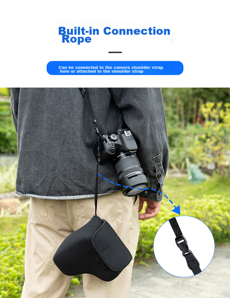 JJC Compatible with Canon EOS 200D II Camera Bag Inner Liner for Sony A7m5/m4 A7r3 Nikon Z62 Z72 Fuji DSLR Mirrorless Cameras (Random Old Or New Version Shipped) 10