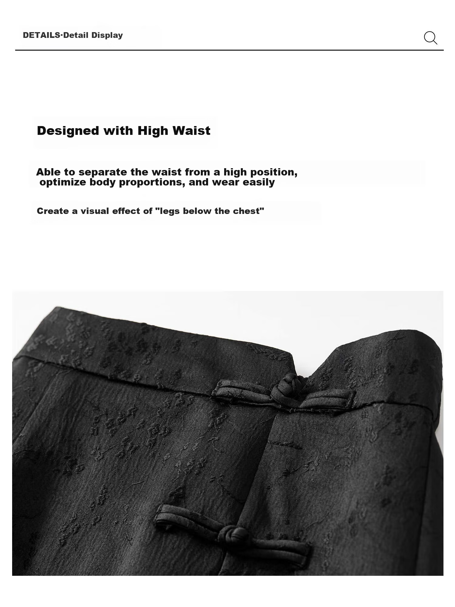 Fan Qin New Chinese-Style Textured Straight Skirt, Early Autumn National Style High-Waist Skirt, Slimming Versatile, 441Q72601, Black, L 15
