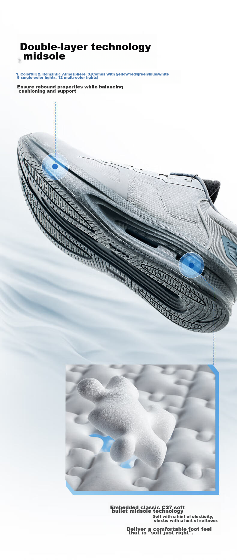 ANTA Shenxing 6 PRO | Father's Day Gift, Cushioned Men's Business Training Breathable Wear-Resistant Running Shoes 4