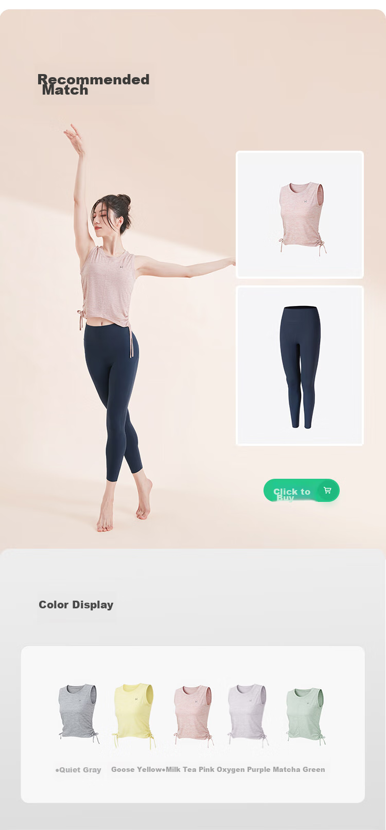 Keep Women's Quick-Dry Breathable Slim Fit Sports Vest with Adjustable Drawstring Yoga Fitness Top 4730 7