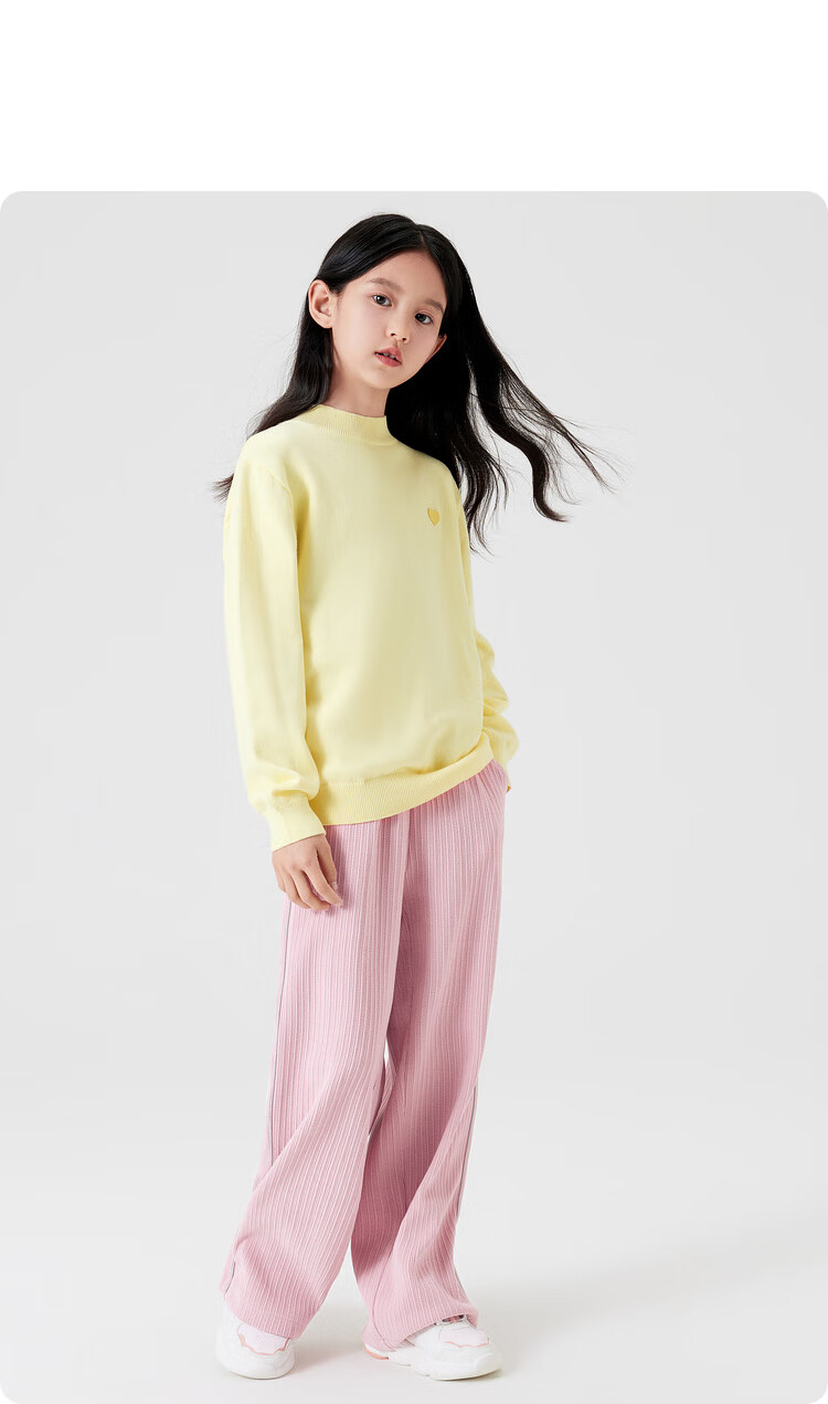 BALABALA Balaone Kids Sweater Girls 2025 Spring Autumn Pullover Knitwear 208325103003 18