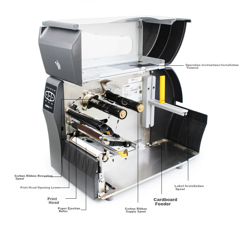 ZEBRA Industrial-Grade Label Printer Barcode Printer QR Code Sticker Fixed Asset Express Delivery Label Printer ZT211 203dpi 8