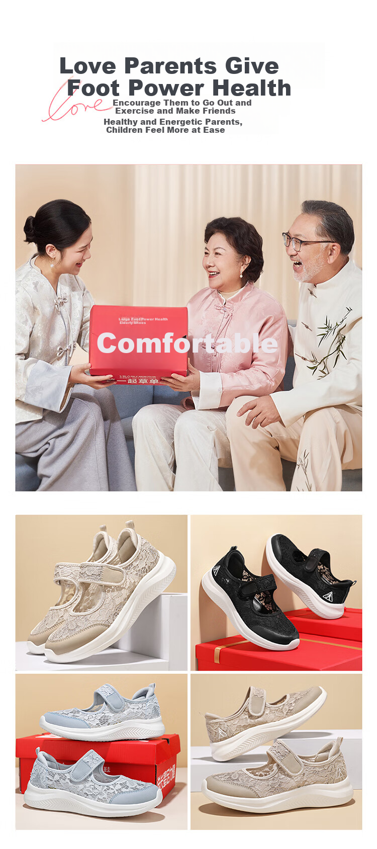 Zulijian Genuine Elderly Shoes, Autumn Lace Breathable Lightweight Casual Women's Shoes, Non-Slip Soft Sole Shoes, Comfortable Slip-On Mom Shoes 3