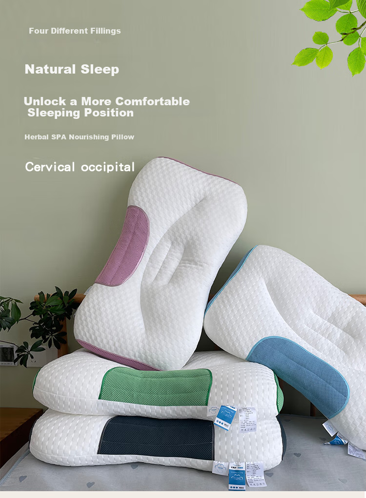 I-WILL Buckwheat Pillow for Student Dormitory Or Home Use, All-Cotton Composite Neck Support Low Pillow, Single Pack, 48*74cm 1