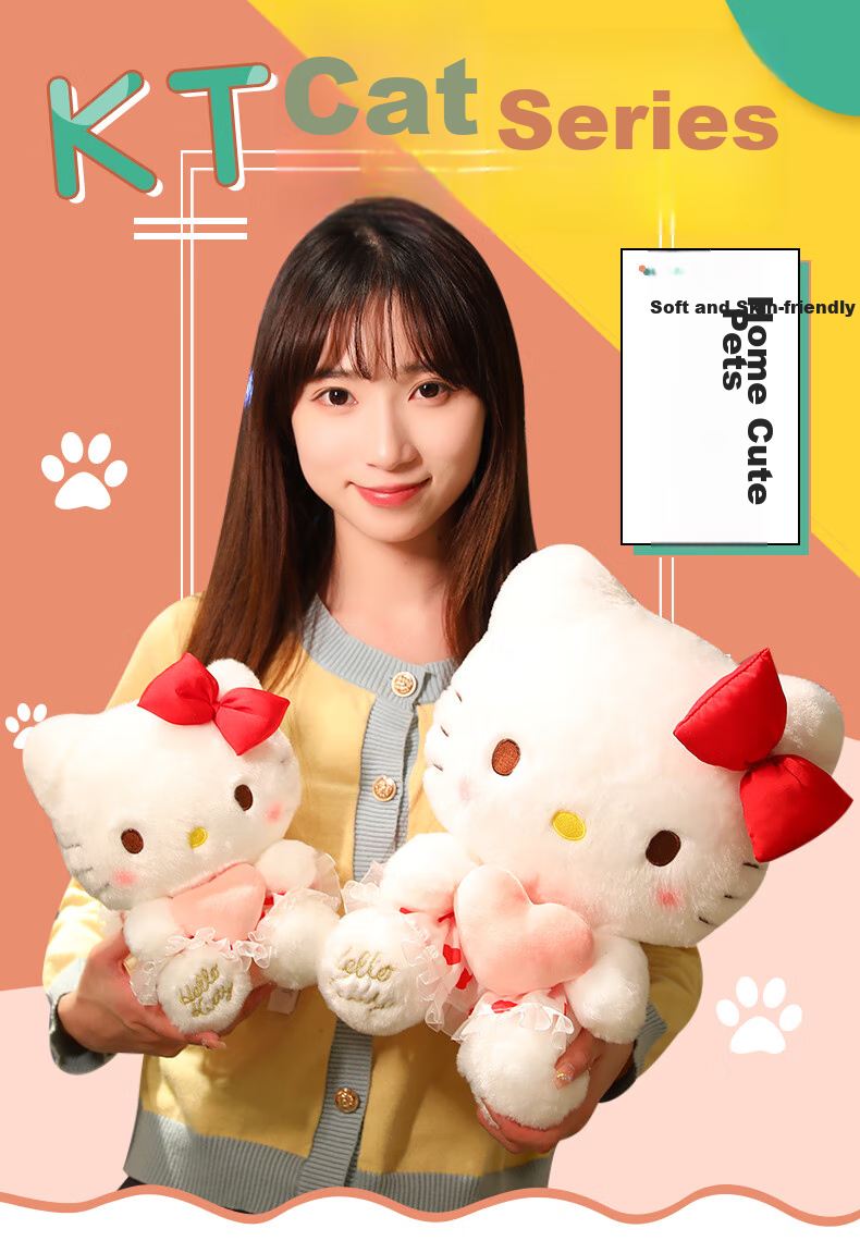 Imiwa Official Hello Kitty Plush Doll Soft KT Cat Toy Gift for Girls Christmas Birthday Present 1