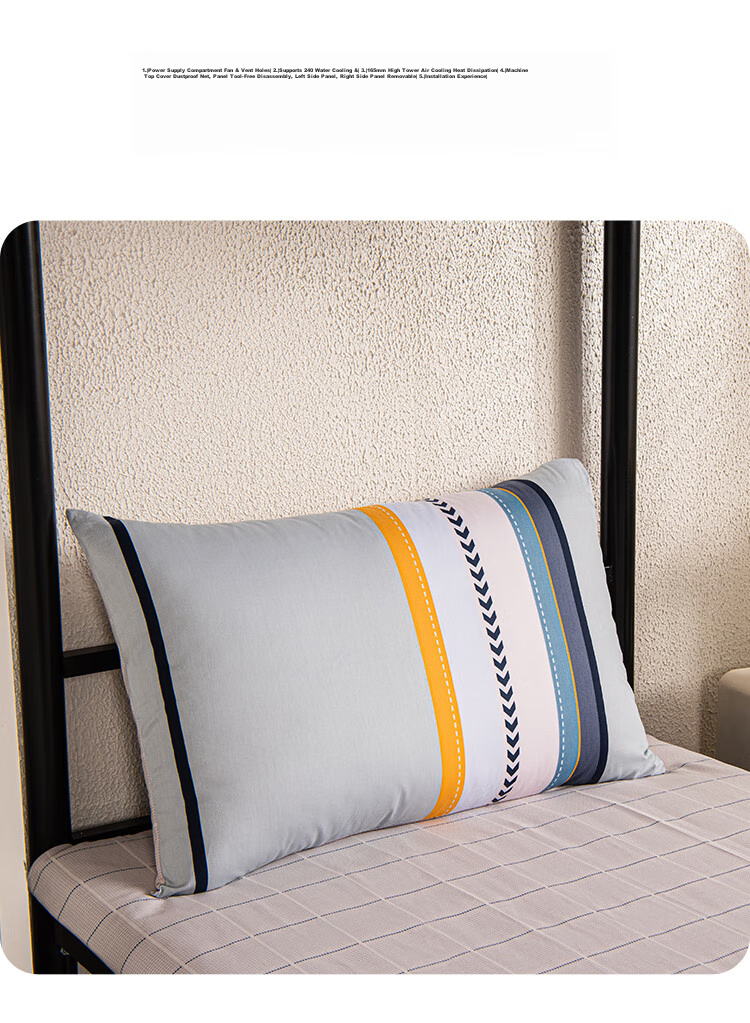Dohia Home Textiles Student Dormitory Set of Six Pieces (All-Cotton Bedding Three-Piece Set + Quilt + Pillow Core + Mattress) Blanket 13
