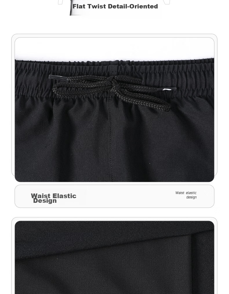 Li-Ning Men's Swim Trunks, Anti-Embarrassment Loose-Fit Boxer Shorts, Double-Layer Beach Swimwear for Hot Springs And Seaside Vacations, Black, 3XL 11