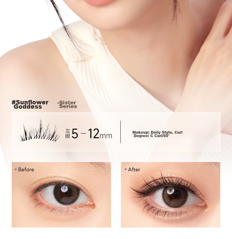 Everbab Sunflower Natural Lash Effect False Eyelashes, Elegant And Graceful Qixi Gift 13