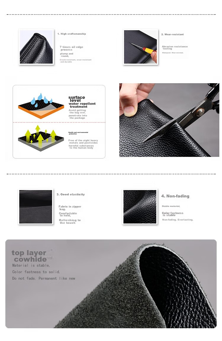 Pabojoe Men's Handbag, Top-Layer Cowhide, Soft Clutch, Casual Multifunctional Handheld Bag, Envelope Bag, Gift for Me 7
