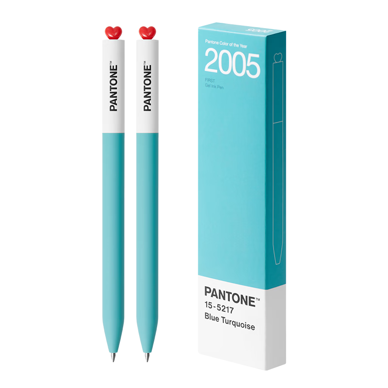 KACO X PANTONE Collaboration, Pantone 0.5mm Gel Pen, Stylish Signature Pen, Quick-Drying Ballpoint Pen, Black Ink Pen, Carbon Pen, Student Exam Pen (2005), 2-Pack