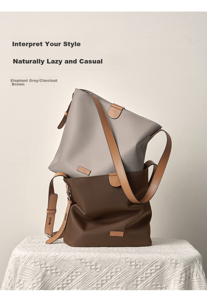 Laifu Lightweight Canvas Crossbody Bag, Large Capacity Casual Commuter Bucket Bag, Fashionable Handbag, Women's Bag, Birthday Gift 8