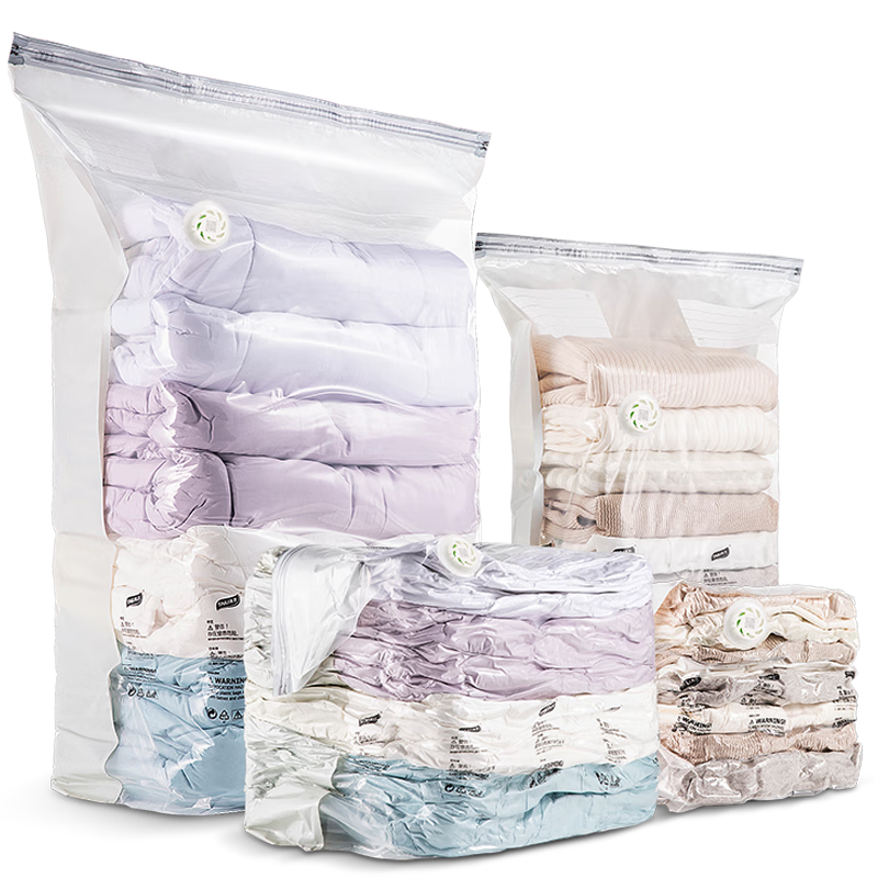 Taili Vacuum Compression Storage Bags for Clothes And Quilts, No Air Pump Needed, Moving And Packing Bags [3 Extra Large 3D And 5 Medium 3D]