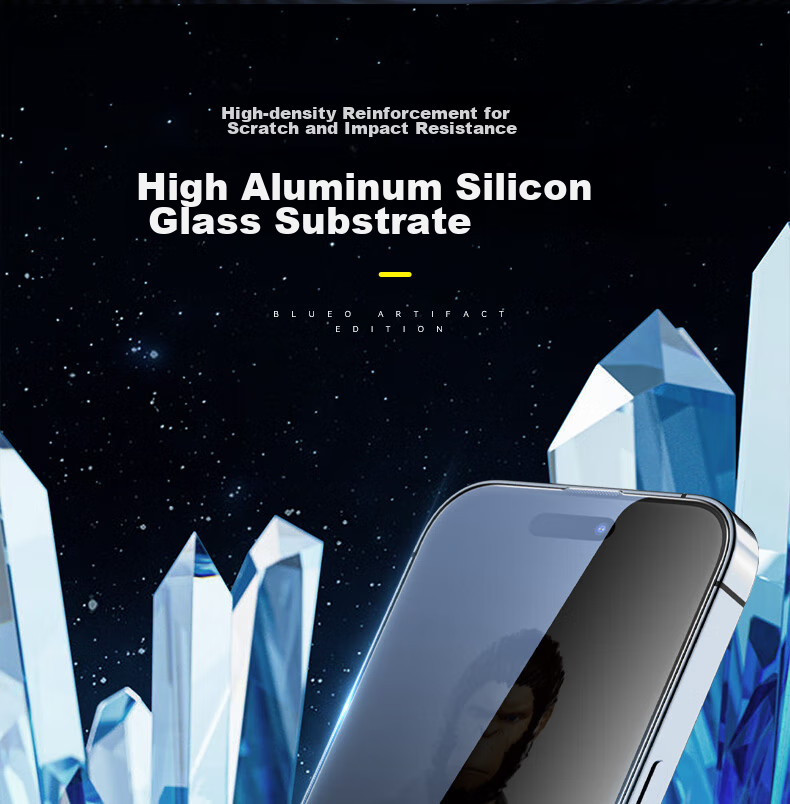 BLUEO Privacy Screen Protector for Apple IPhone 15 Pro Max, Anti-Peeping Tempered Glass Film, Easy Installation in Dust-Free Chamber, Anti-Spy, Anti-Fingerprint Protective Film 17