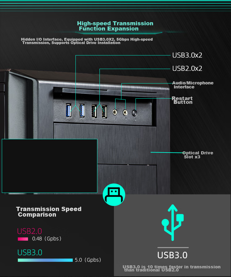 PHANTEKS 614PC Full Tower Desktop Server E-ATX Computer Case (Supporting SSI-EEB Motherboard/5090 Graphics Card/8x PCI Slots/NAS Multi-Hard Drive Bays) 13