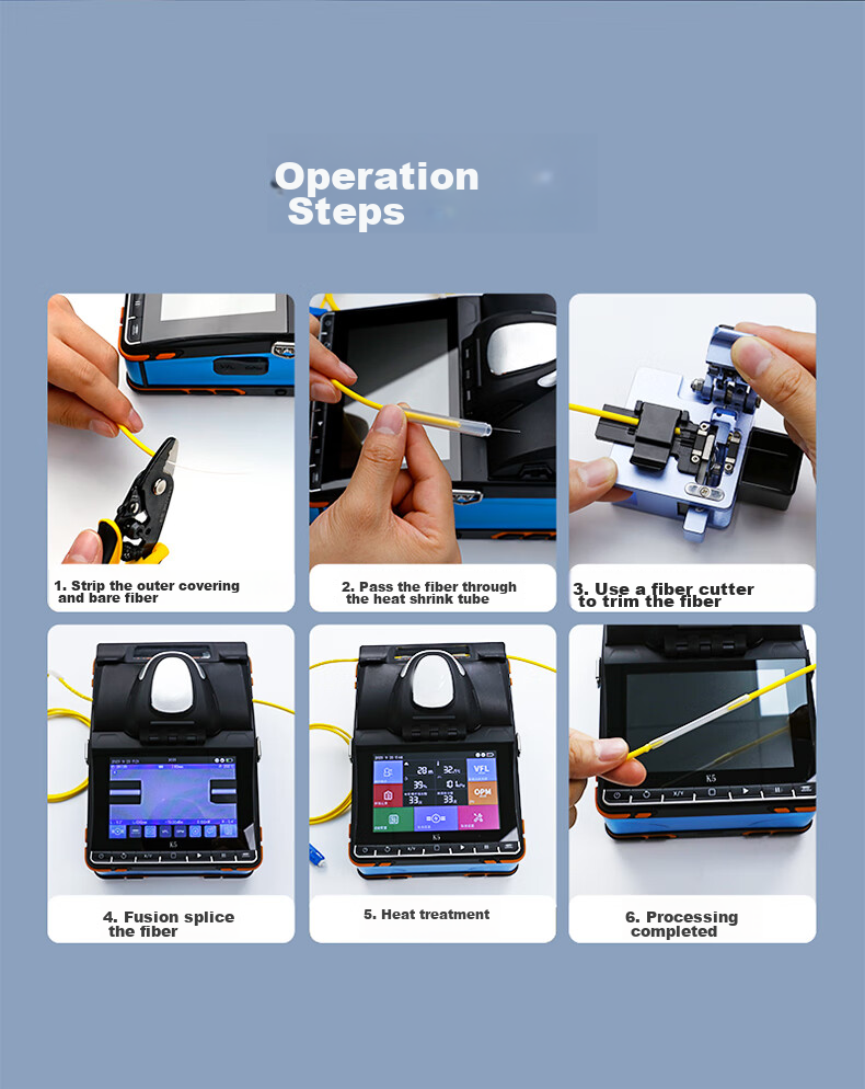 Sanze Fiber Fusion Splicer Optical Fiber Patch Cord Cable Pigtail Fusion Machine Heat Fusion Machine Fully Automatic Intelligent FTTH Installation Fusion Tool SZ-X800 8