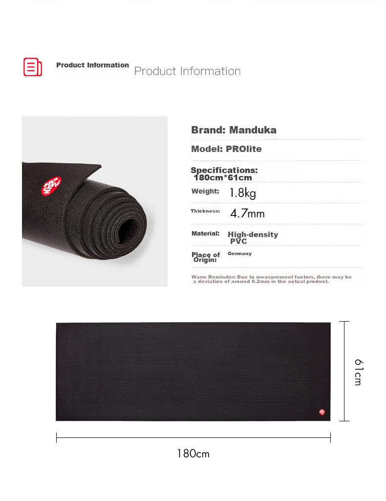 MANDUKA Frog Mat PROlite Legend Series Professional Yoga Mat Non-Slip Mat Thickened Fitness Essential 4.7mm 10