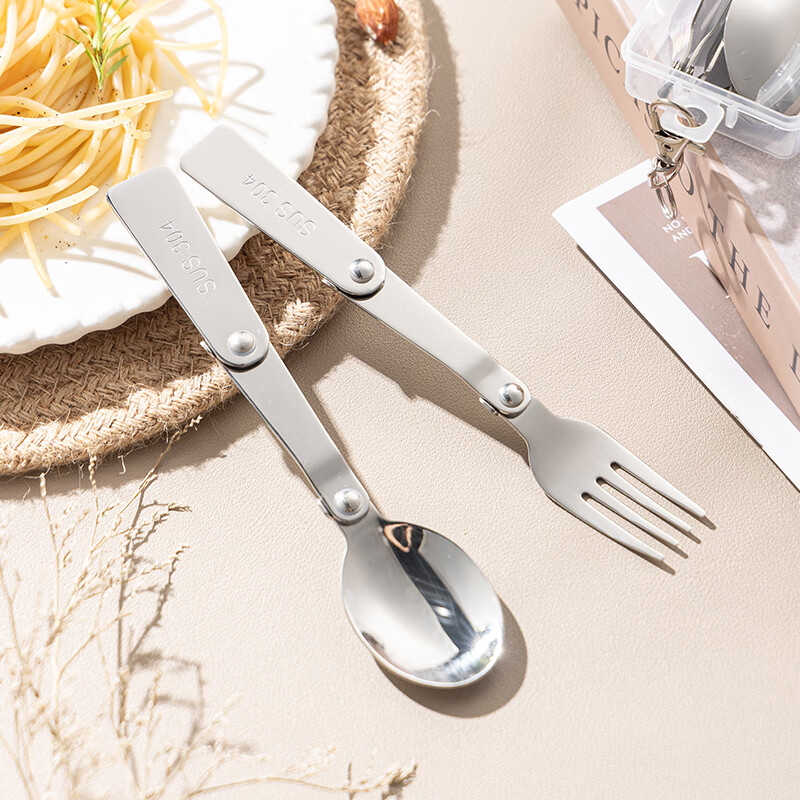 Guangyi Chopsticks, Tableware Set of 304 Stainless Steel Chopsticks, Spoons And Forks, Portable Cutlery for Travel And Outdoor Use GY7351