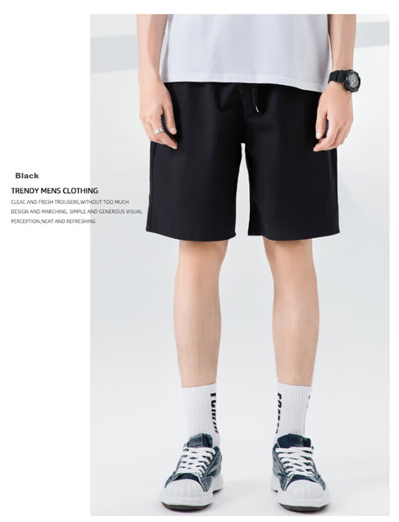 JEEP Men's Sports Shorts, Summer Simple Versatile Casual Shorts, HX9917 Dark Blue L 17