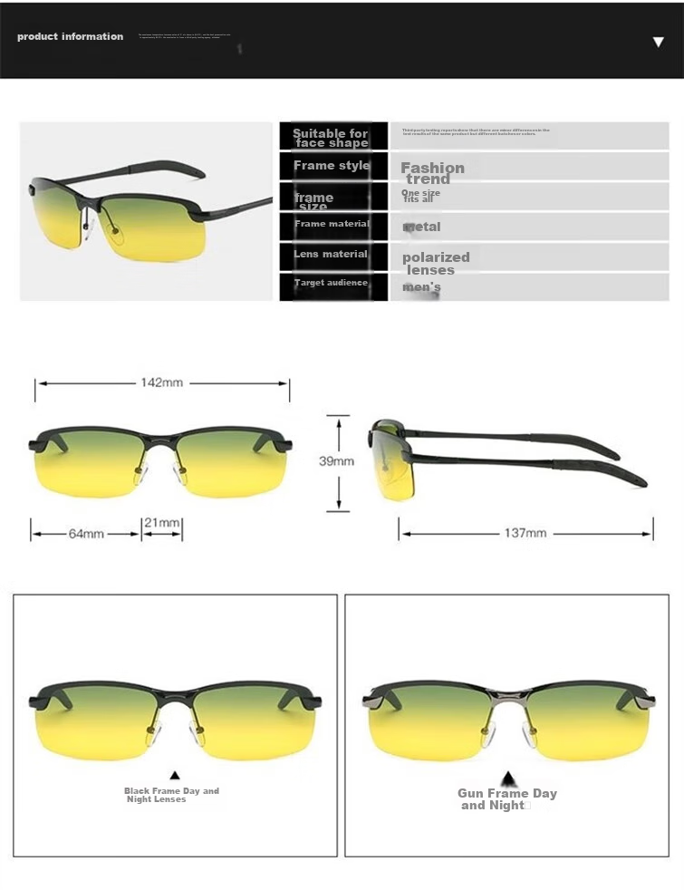 LESCA LUNETIER Driving Sunglasses, Day And Night Use, Night Vision, Driving at Night, Polarized Glasses for Men, Specialized Cycling Glasses for Nighttime 5