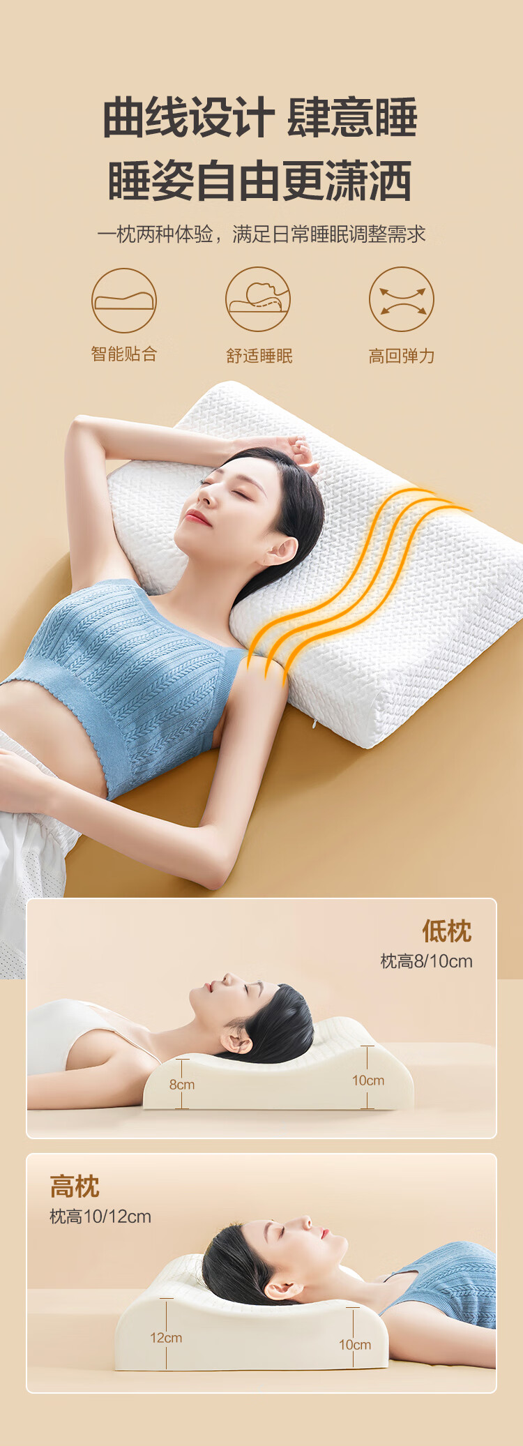 JD Original Shufu Lei Top Luxury Tra Lei Craftsmanship 93% Latex Pillow Wave Cervical Pillow Thai Natural Latex 8