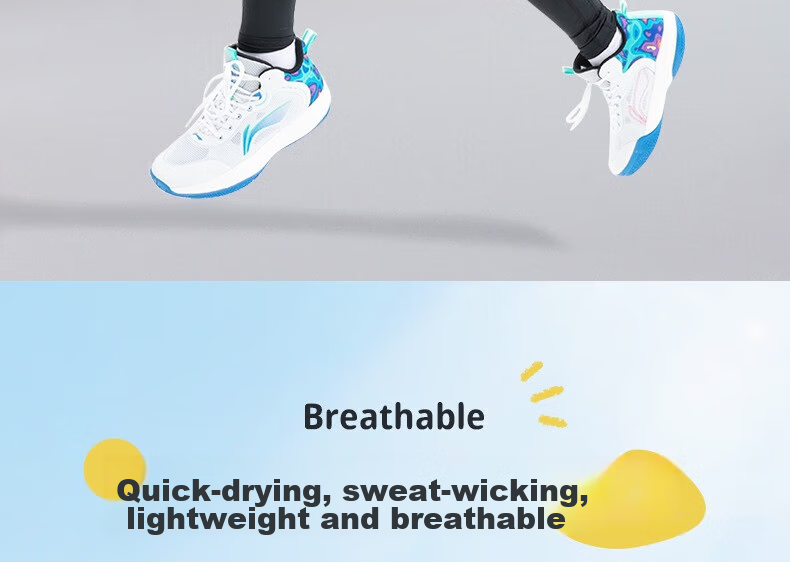 Li-Ning Children's Compression Shirt, Quick-Dry Sportswear Set, Basketball Football Badminton Training Running Spring Summer Yoga Fitness Clothing 24