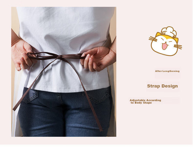 Mohuanchufang Apron, Household Kitchen Cooking Waterproof And Oil-Proof, Housework Cleaning, Female Catering Work Uniform 8