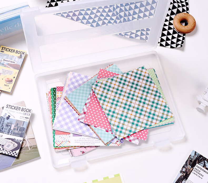 KW-Trio A4 Transparent Document Storage Box, Waterproof, for Certificates And Durable Files, Card Holder Organizer Box 2
