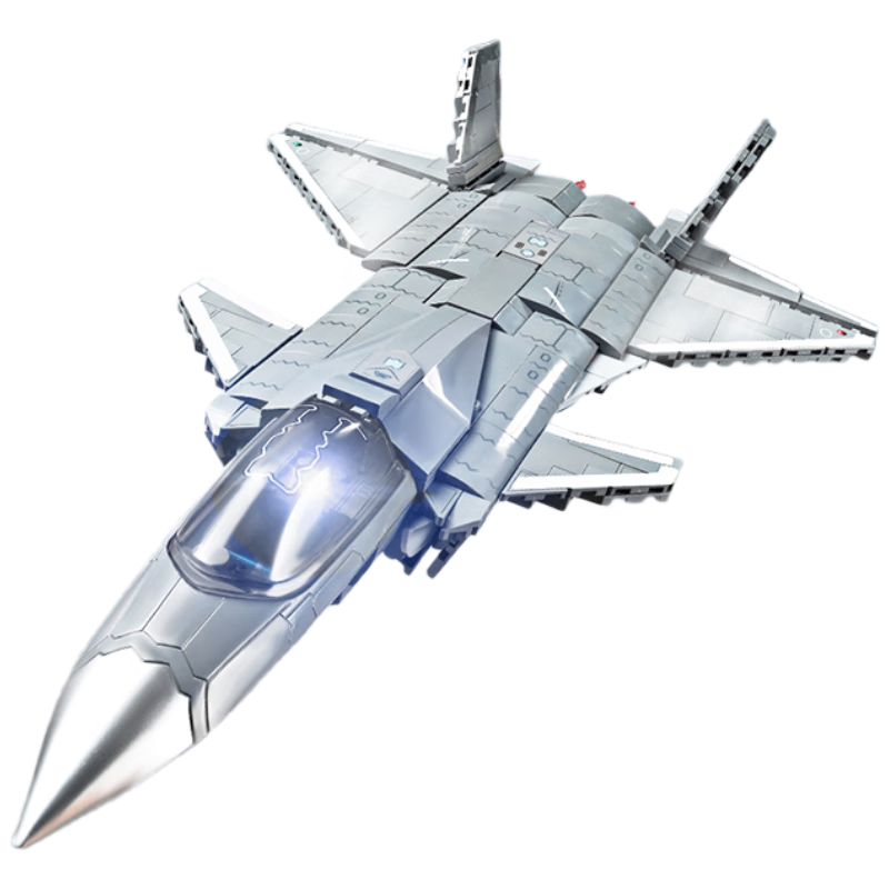 Keeppley Heavy-Duty Building Blocks, Assembly Toy J-20 Fighter Jet Military Model Decoration, Mid-Autumn Festival And Birthday Gift
