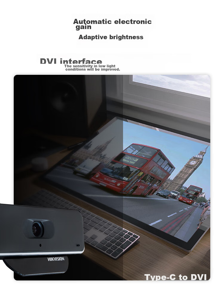 HIKVISION Conference Camera, 8MP Ultra HD Video Conferencing, USB Plug-And Microphone, Conference Solution, Live Streaming, Laptop And Desktop Computer, 54U0B 8