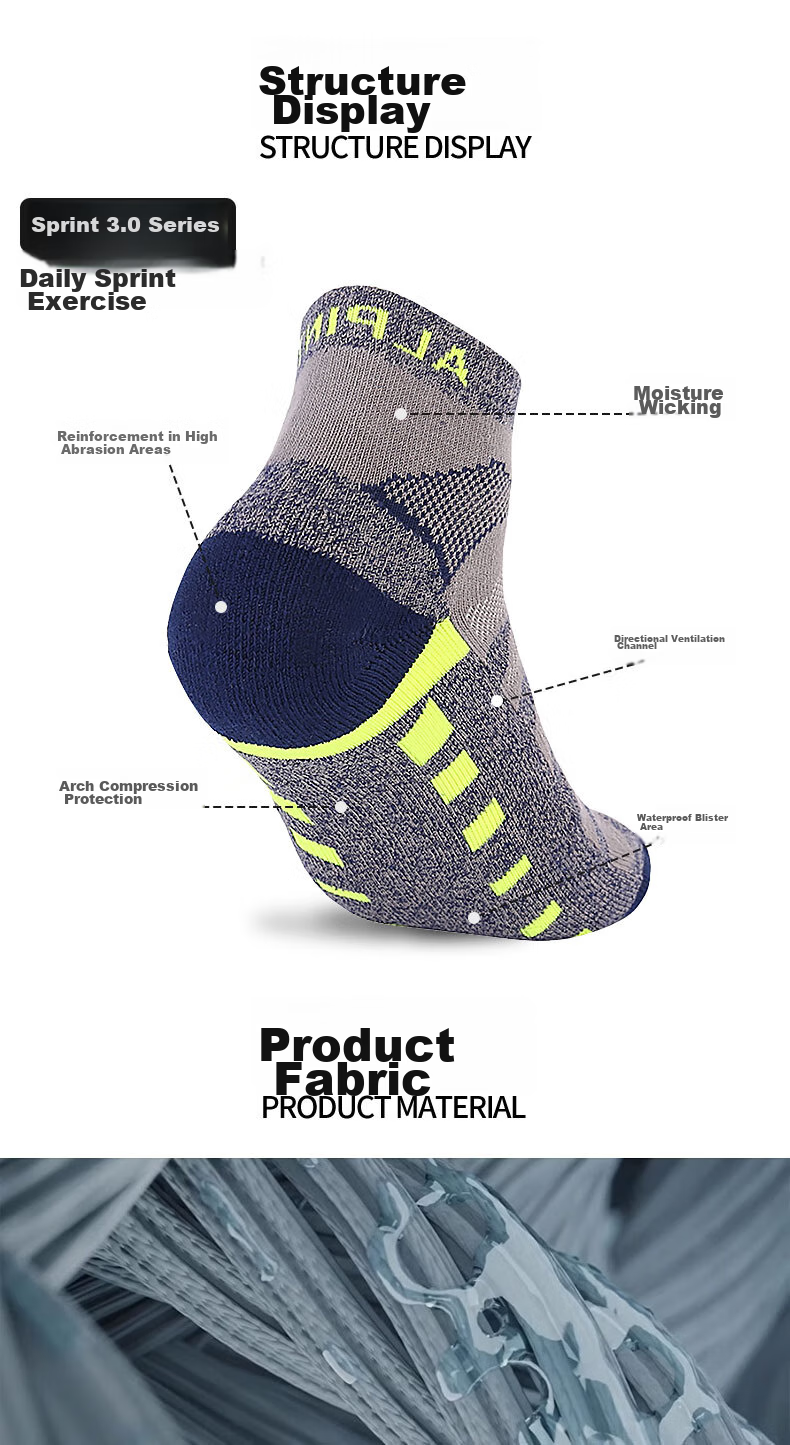ALPINT MOUNTAIN Ermont CoolMax Professional Running Socks for Men, Hiking Socks, Short Sports Socks 2