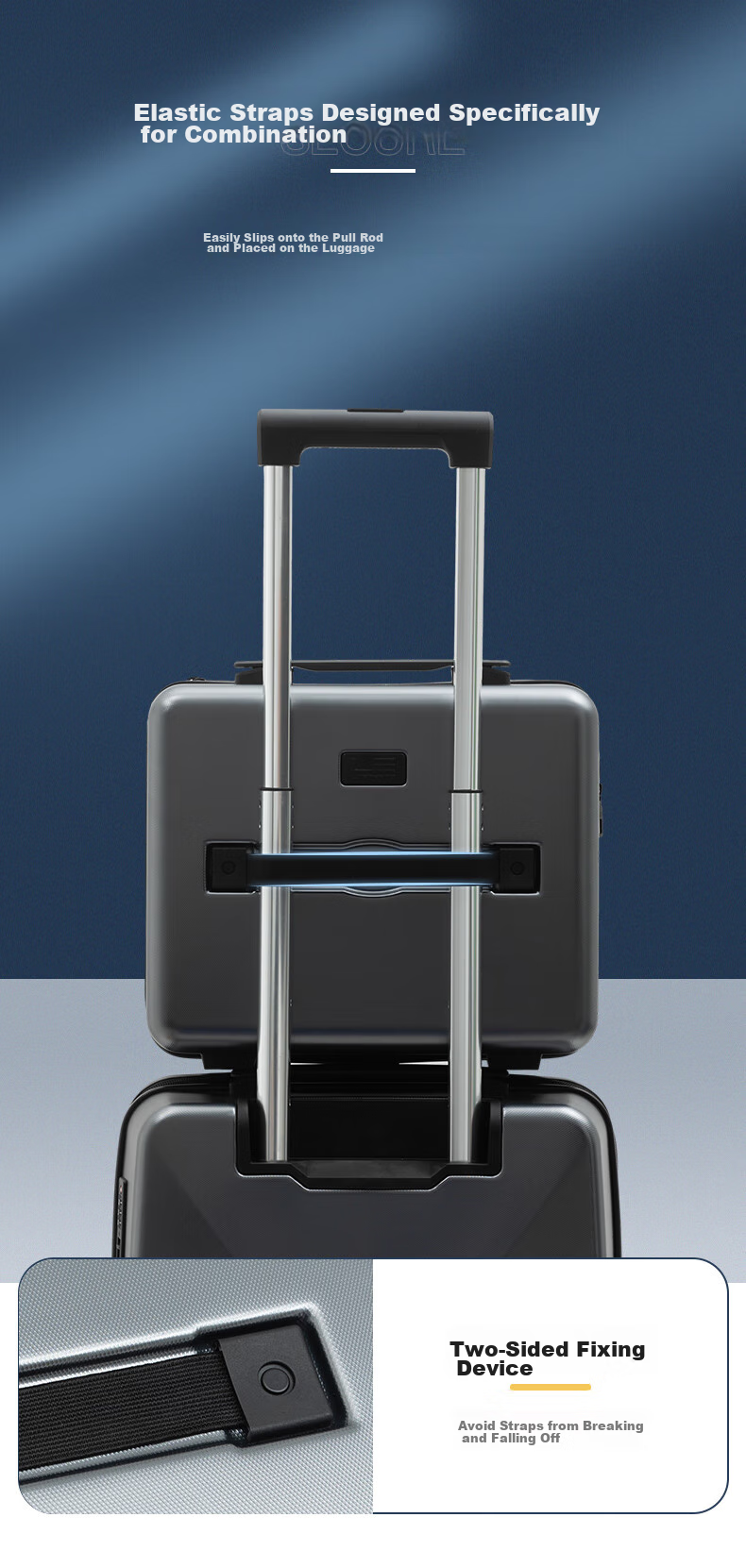LEXON Small Carry-On Luggage, 15-Inch Mini Suitcase, Stylish, Durable, Shockproof, Silver-Gray Color 7