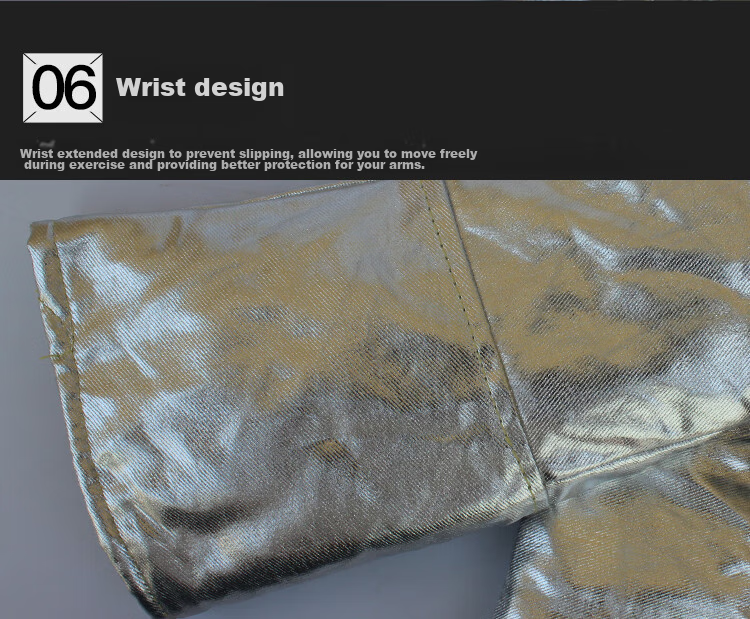 Beifute Heat-Resistant Gloves, High-Temperature Aluminum Foil Insulation Flame-Retardant Gloves, Melting Fireproof Silver Aluminum Foil, Heat-Resistant up to 300 Degrees 16