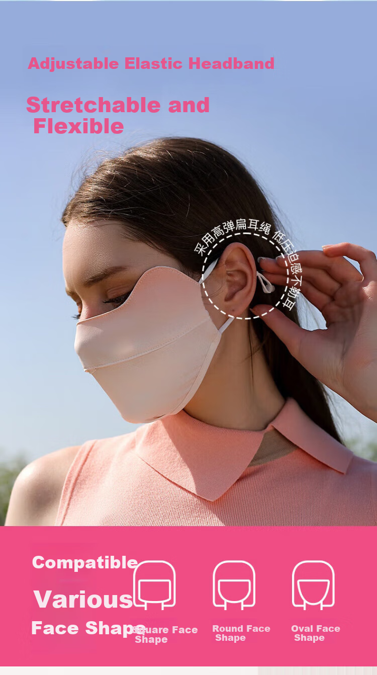 DUSENNA Sun Protection Face Mask, UV-Resistant Face Shield, Face And Eye Guard, Ice Silk Cycling Mask, Purple Gradient 11