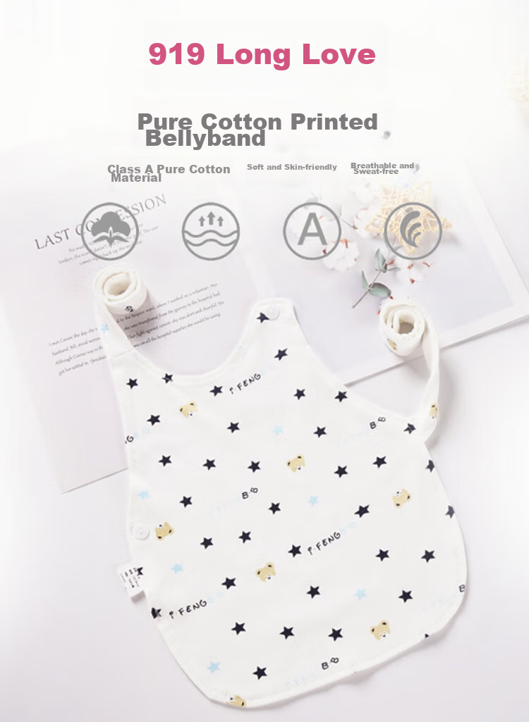 9I9 Baby Belly Band, Summer Pure Cotton, Protects Stomach, Infant Waist Wrap, Newborn Swaddle, Navel Protection, Adjustable for Sleeping, 0-1 Year Old, Bear Desig 1
