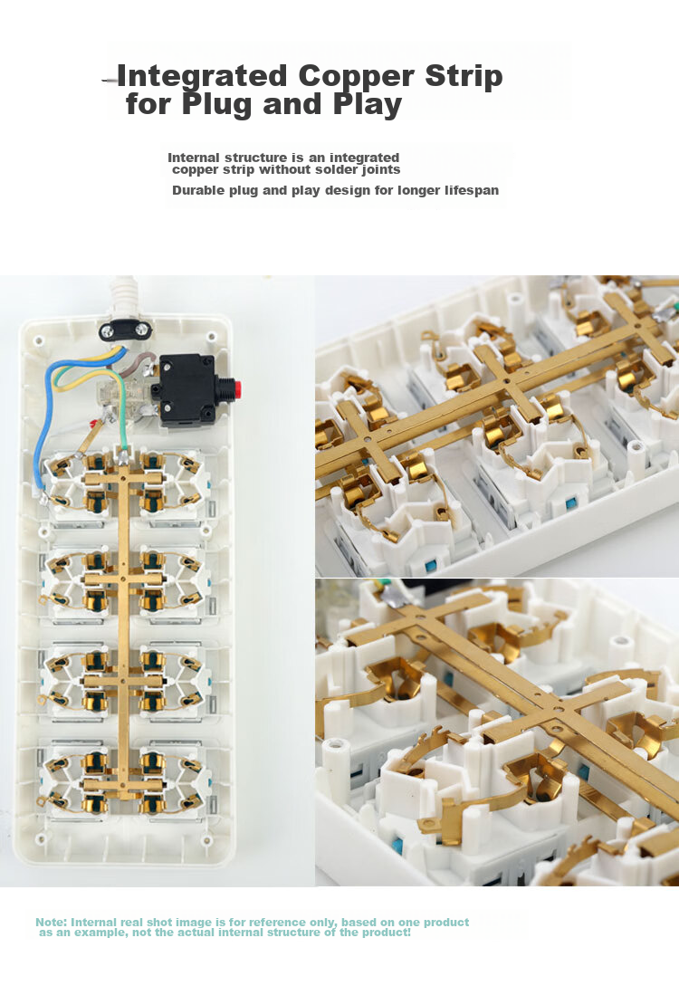 Zidantou TS-025c New National Standard 8-Outlet Full Length 2.8 Meters Master Switch Overload Protection Power Socket/power Strip/power Bar/power Strip 9