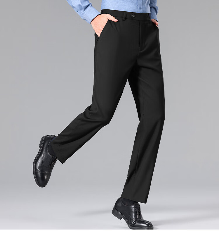 FIRS [Wrinkle-Free And Durable] High-Quality Dress Pants, Spring Season Twill Texture Elastic Straight-Leg Commuter Smooth Casual Trousers for Me 5